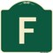 Signmission Designer Series Sign W/ Letter F, Green & Tan Heavy-Gauge Aluminum Sign, 18" x 18", G-1818-22954 A-DES-G-1818-22954 - alternate 1